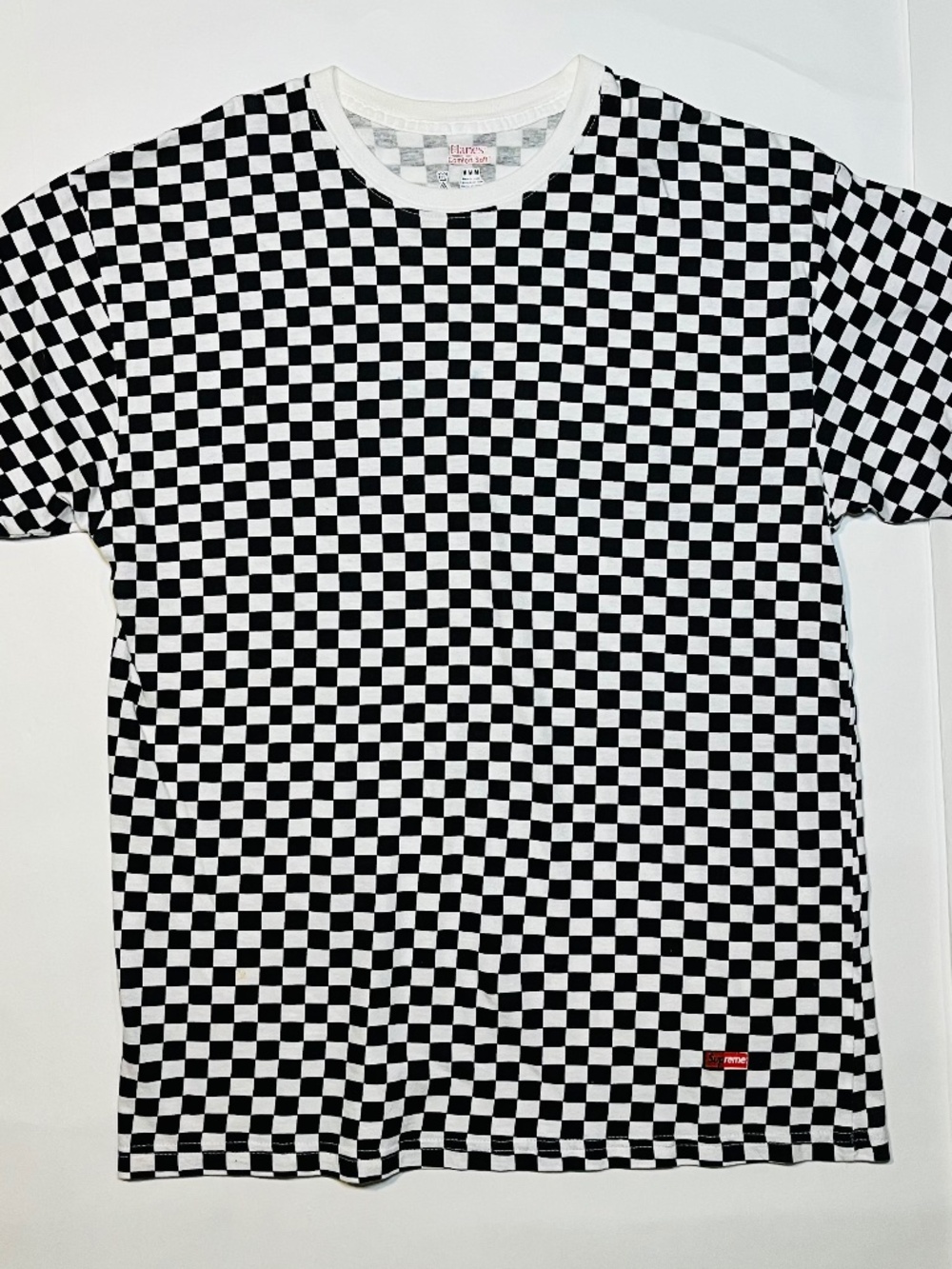 Supreme Hanes Collab Checkerboard Tee Mens M